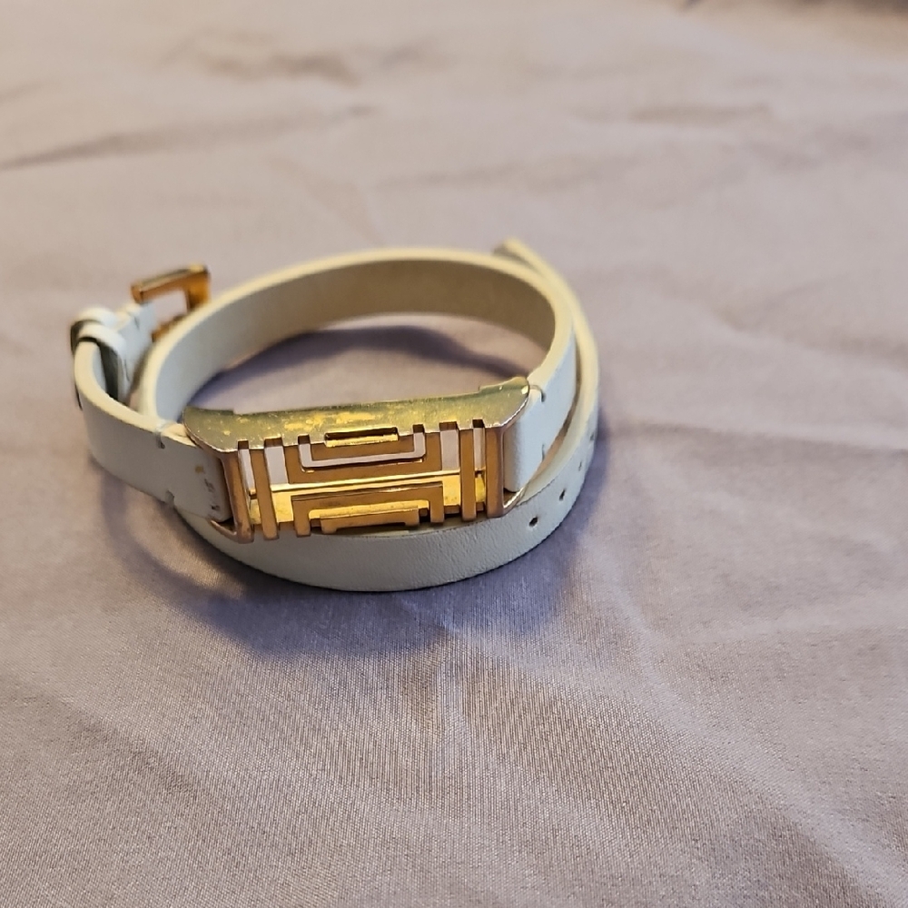 Gold and White Wrap Bracelet